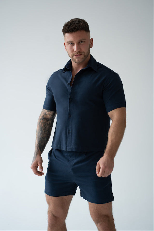 GRANATOWE SPODENKI MĘSKIE | RYDELiNE MEN