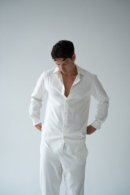 BIAŁA KOSZULA MĘSKA | RYDELiNE MEN