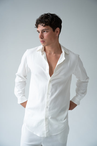 BIAŁA KOSZULA MĘSKA | RYDELiNE MEN