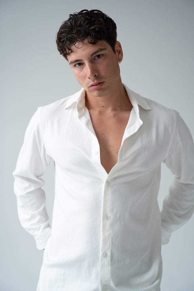BIAŁA KOSZULA MĘSKA | RYDELiNE MEN