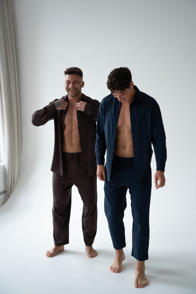 BRĄZOWA KOSZULA MĘSKA | RYDELiNE MEN